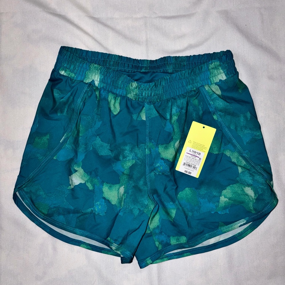 All in Motion Teal and Green Women's Athletic Shorts